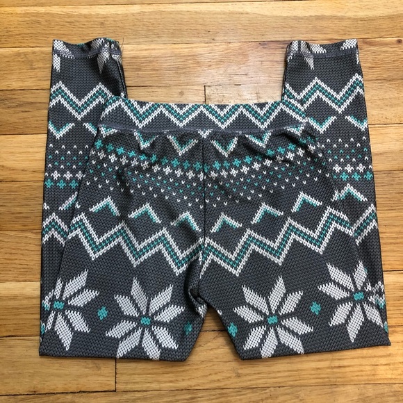 Girls size 7 sweater print leggings - Picture 1 of 4